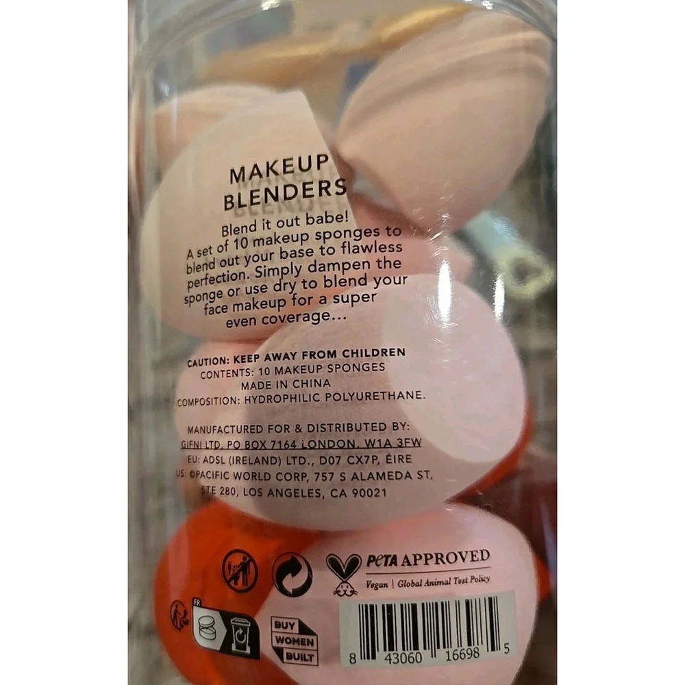 Holler & Glow New-Sealed 10pc. Pink & Red Beauty Blender Set (192)